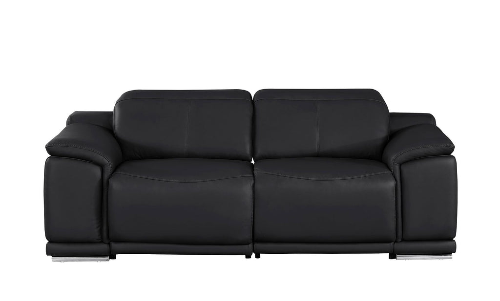 2679 Genuine Leather Loveseat with Dual Power Recliners - Black - SKU 2679-BLACK-2.2-HT - view 3