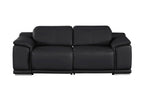 2679 Genuine Leather Loveseat with Dual Power Recliners - Black - SKU 2679-BLACK-2.2-HT - view 3