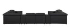 9762 Divanitalia 8-Piece U-Shaped Top Grain Italian Leather Sectional Sofa with 2 Power Recliners - Black - SKU 9762-BLACK-8PC-2PWR-U-SECTIONAL-GROUP - view 6