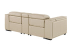 1224 Divanitalia 3-Piece Modular Power Reclining Loveseat in Top Grain Italian Leather with 2 Power Recliners & Power Headrests - Beige - SKU 1224-BEIGE-3.2-HT - view 6