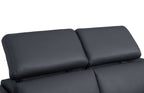 990 Divanitalia Power Reclining Arm Chair with Power Headrest in Top-grain Italian Leather - Dark Grey - SKU 990-DK-GRAY-CH - view 9