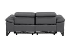 1246 Divanitalia Top Grain Italian Leather Loveseat with Power Headrest
