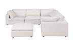 1100 Divanitalia 6-Piece L-Shaped Sectional Sofa - Top-grain Italian Leather