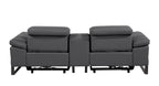1246 Divanitalia Top Grain Italian Leather Console Loveseat with Power Headrest - Dark Grey - SKU 1246-DK-GREY-3.2-HT - view 7