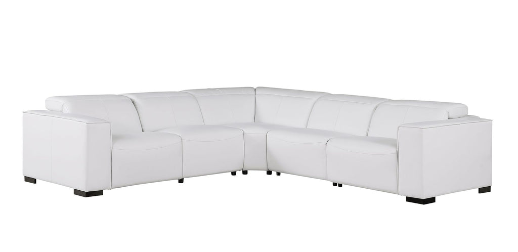 1208 Leather Reclining Set - Sofa & Loveseat with 4 Power Recliners