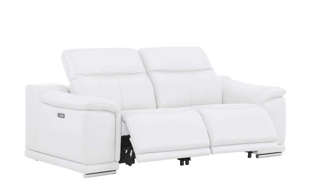 2679 Genuine Leather Reclining Set - Sofa and Loveseat with 4 Power Recliners - White - SKU 2679-WHITE-5.4-HT-2PC - view 5