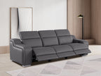 1116 Divanitalia 3-Piece Modular Power Reclining Sofa in Top Grain Italian Leather with 3 Power Recliners & Power Headrests