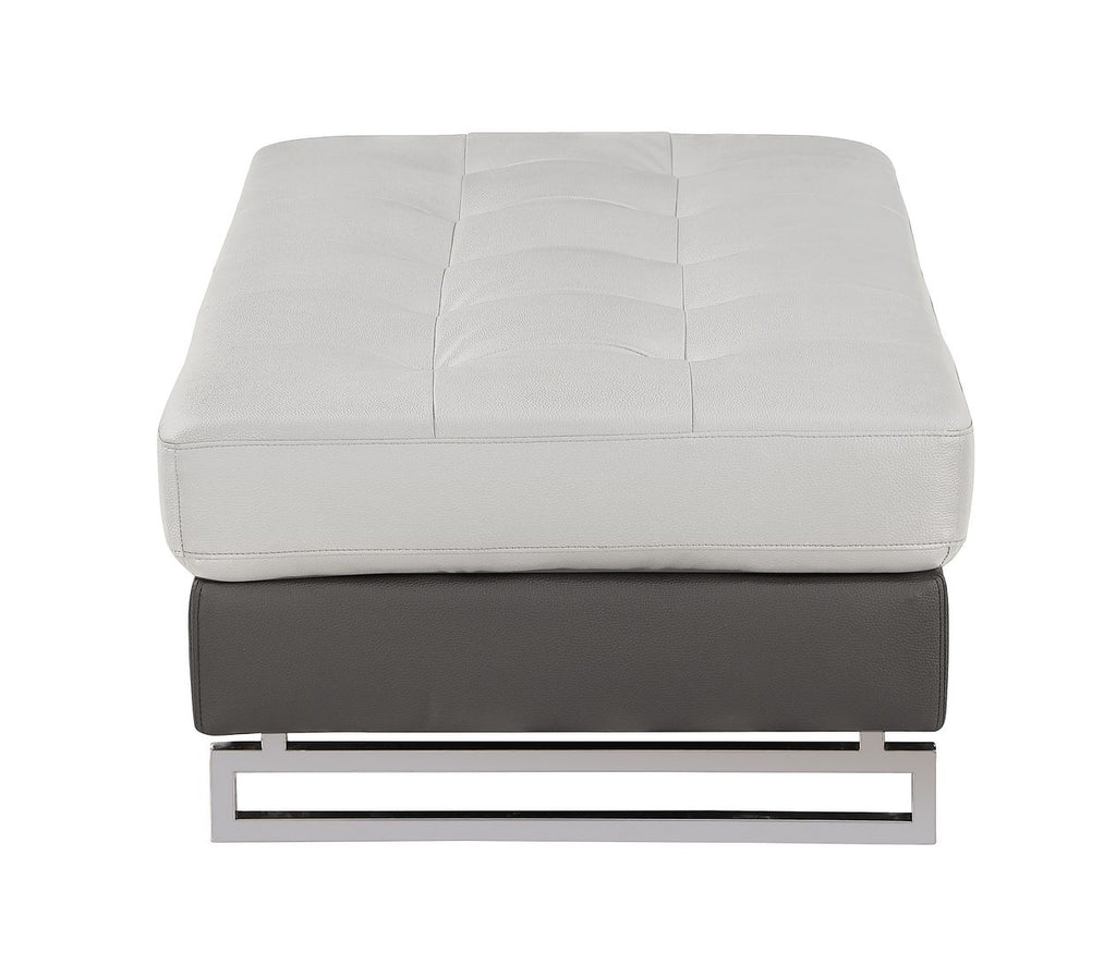 8136 Genuine Leather Ottoman