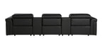 1126 Divanitalia 5-Piece Modular Power Reclining Sofa in Top Grain Italian Leather with 3 Power Recliners & Power Headrests
