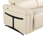 1126 Divanitalia Power Reclining Loveseat in Top Grain Italian Leather with 2 Power Recliners & Power Headrests
