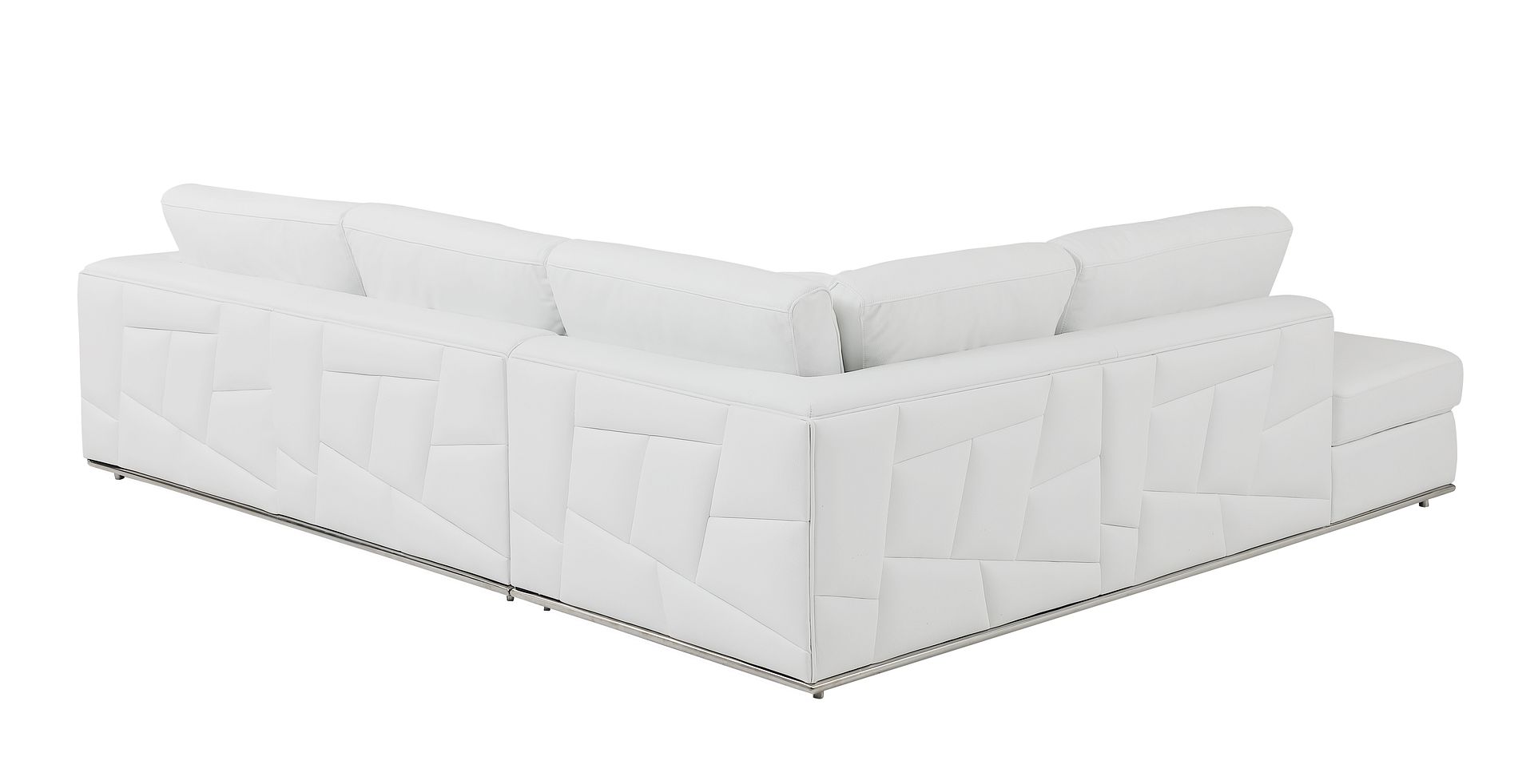 998 Divanitalia Cream Left Arm Facing Sectional Sofa in Top-grain Italian Leather