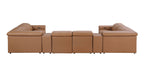 1126 Divanitalia 8-Piece U-Shaped Sectional Sofa in Top Grain Italian Leather with 2 Power Recliners & Power Headrests