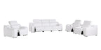 1116 Divanitalia 7-Piece Modular Power Reclining Sofa, Loveseat & Chair Set in Top Grain Italian Leather with 6 Power Recliners & Power Headrests - White - SKU 1116-WHITE-7.6-HT-3PC - view 4