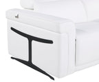 1126 Divanitalia Power Reclining Loveseat in Top Grain Italian Leather with 2 Power Recliners & Power Headrests