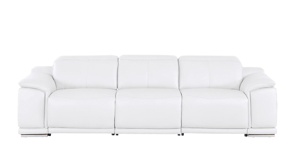 2679 Genuine Leather Sofa with 3 Power Recliners - White - SKU 2679-WHITE-3.3-HT - view 3