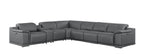 2679 7-Piece L-Shaped Power Reclining Sectional Sofa in Genuine Leather - 3 Recliners