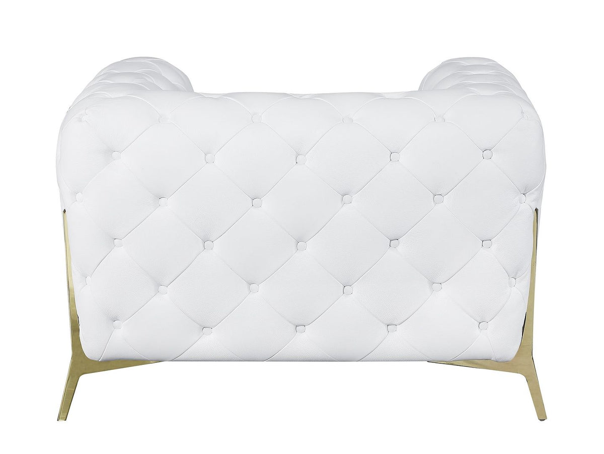 970 Divanitalia Chair in Top-grain Italian Leather - White - SKU 970-CH-WHITE - view 4