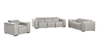 1224 Divanitalia 6-Piece Modular Power Reclining Sofa, Loveseat & Chair Set in Top Grain Italian Leather with 5 Power Recliners & Power Headrests - Light Grey - SKU 1224-LT-GREY-6.5-HT-3PC - view 3
