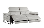1246 Divanitalia Modular Power Triple Reclining Sofa, Loveseat, and Chair Set with Power Headrests - Top Grain Italian Leather - Light Grey - SKU 1246-LT-GREY-6.6-HT-3PC - view 8
