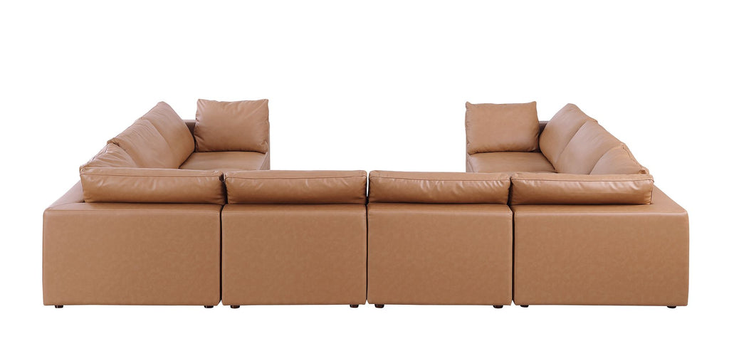 1100 Divanitalia 8-Piece U-Shaped Sectional Sofa in Top-grain Italian Leather