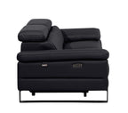 1246 Divanitalia Top Grain Italian Leather Loveseat with Power Headrest - Black - SKU 1246-BLACK-2.2-HT - view 8