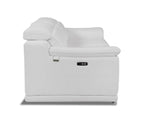 9762 Divanitalia Top Grain Italian Leather Power Reclining Loveseat with Adjustable Headrests - White - SKU 9762-PWR-S-WHITE - view 5