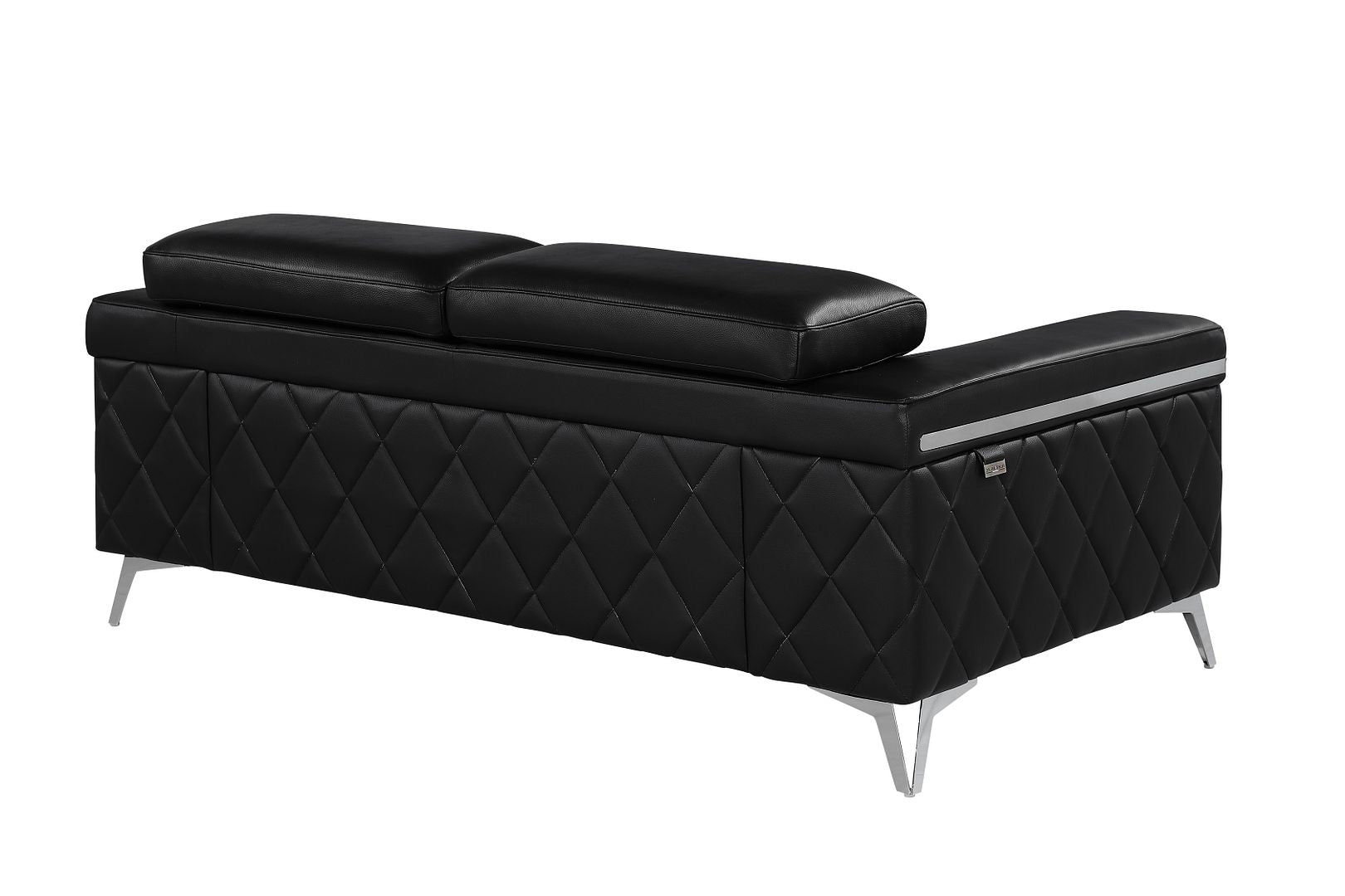 1140 Divanitalia Loveseat with Adjustable Headrest in Top-grain Italian Leather