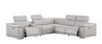 2679 6-Piece L-Shaped Power Reclining Sectional Sofa in Genuine Leather - 3 Recliners