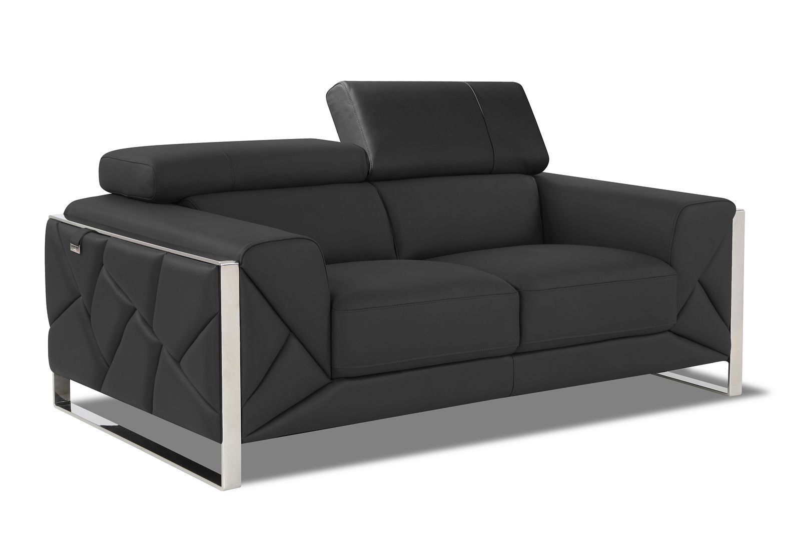 903 Divanitalia Loveseat with Adjustable Headrest in Top-grain Italian Leather