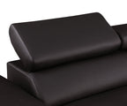 8136 Right Arm Facing Chaise with Adjustable Headrest in Genuine Leather