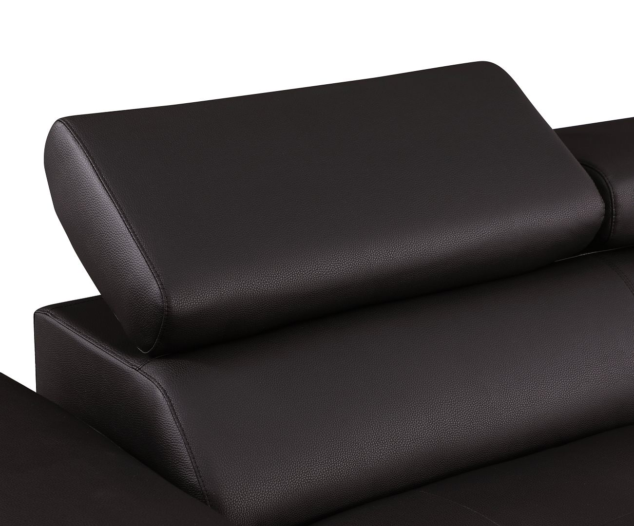 8136 Right Arm Facing Chaise with Adjustable Headrest in Genuine Leather