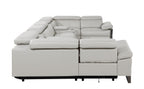 1246 Divanitalia 8-Piece U-Shaped Modular Power Reclining Sectional Sofa with 4 Power Recliners and Power Headrests - Top Grain Italian Leather