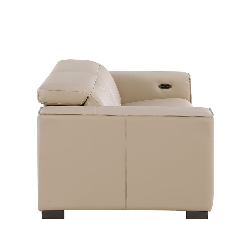 1208 Genuine Leather Dual Power Reclining Loveseat
