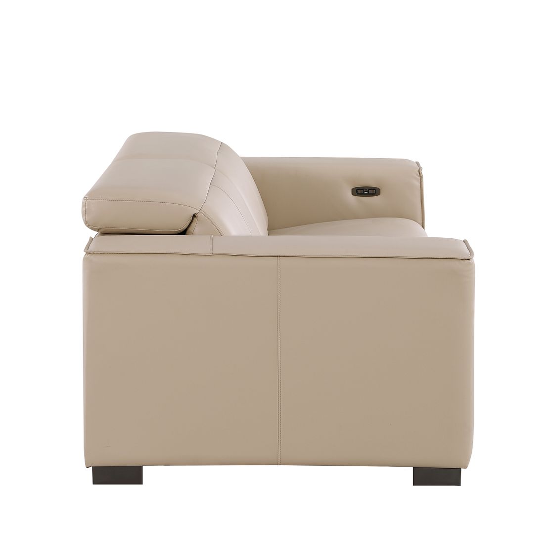 1208 Genuine Leather Dual Power Reclining Loveseat