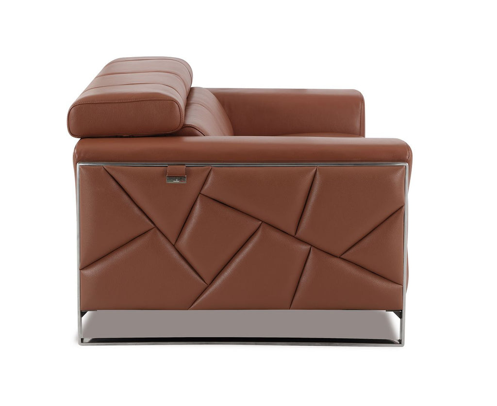903 Divanitalia Loveseat with Adjustable Headrest in Top-grain Italian Leather