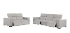 1208 Leather Reclining Set - Sofa & Loveseat with 4 Power Recliners - Light Grey - SKU 1208-LT-GREY-5.4-HT-2PC - view 4