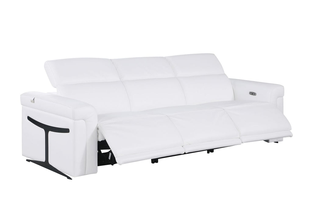 1126 Divanitalia 3-Piece Modular Power Reclining Sofa in Top Grain Italian Leather with 3 Power Recliners & Power Headrests