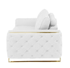 1050 Divanitalia Loveseat in Top-grain Italian Leather - White - SKU 1050-WHITE-L - view 5