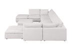 1100 Divanitalia Top-grain Italian Leather 9-Piece Sectional Sofa with Chaise
