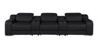 1116 Divanitalia 5-Piece Modular Power Reclining Sofa in Top Grain Italian Leather with 3 Power Recliners & Power Headrests
