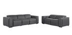1224 Divanitalia 5-Piece Modular Power Reclining Sofa and Loveseat Set in Top Grain Italian Leather with 4 Power Recliners & Power Headrests - Dark Grey - SKU 1224-DK-GREY-5.4-HT-2PC - view 3