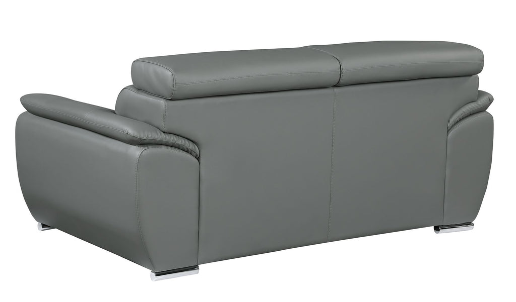 4571 Modern Genuine Leather Sofa - Dark Grey - SKU 4571-S-GREY - view 3