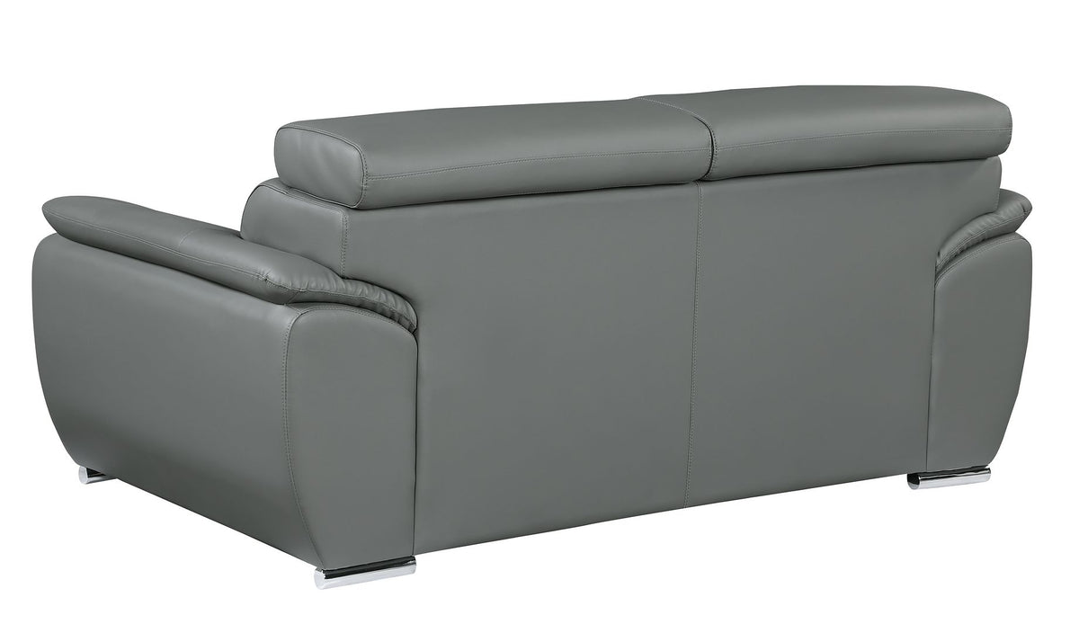 4571 Modern Genuine Leather Sofa - Dark Grey - SKU 4571-S-GREY - view 3