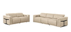 1126 Divanitalia 5-Piece Modular Power Reclining Sofa and Loveseat Set in Top Grain Italian Leather with 4 Power Recliners & Power Headrests - Beige - SKU 1126-BEIGE-5.4-HT-2PC - view 3