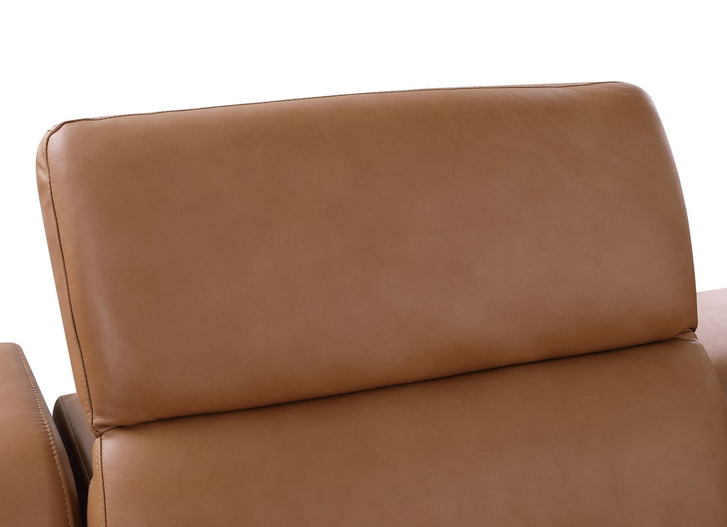 1126 Divanitalia 8-Piece L-Shaped Sectional Sofa in Top Grain Italian Leather with 4 Power Recliners & Power Headrests