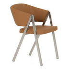 Marcus - Modern Camel Vegan Leather Dining Chair (Set of 2)