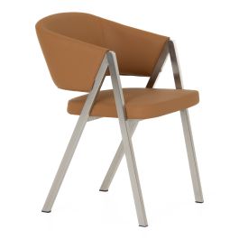 Marcus - Modern Camel Vegan Leather Dining Chair (Set of 2)