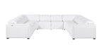 1224 Divanitalia 8-Piece L-Shaped Sectional Sofa in Top Grain Italian Leather with 4 Power Recliners & Power Headrests