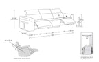 1126 Divanitalia 3-Piece Modular Power Reclining Sofa in Top Grain Italian Leather with 2 Power Recliners & Power Headrests