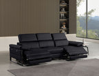 1246 Divanitalia Modular Power Dual Reclining Sofa with Power Reclining Headrests - Top Grain Italian Leather - Black - SKU 1246-BLACK-3.2-S-HT - view 2
